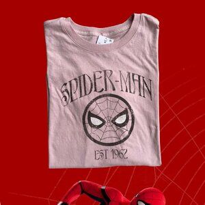 Spiderman Youth T-Shirt – X-Small & Medium Light Rose, Relaxed Fit